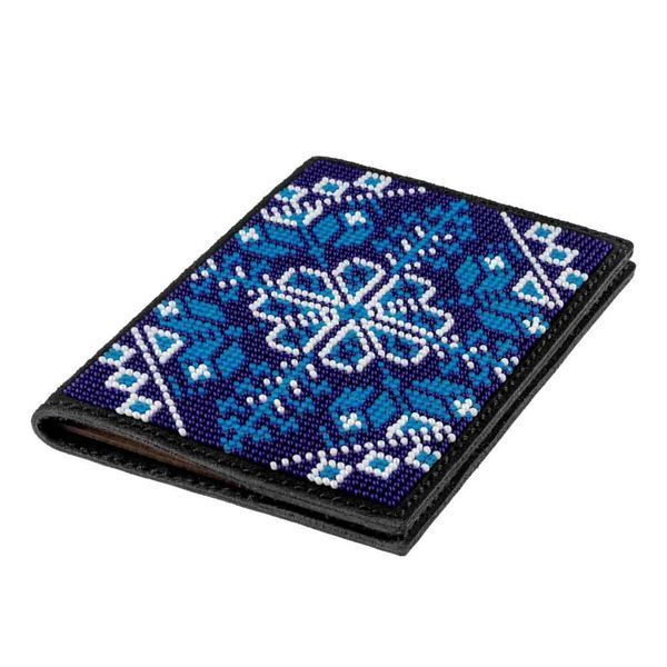 Faux Leather Bead Embroidery Kit &ndash; &ldquo;Passport Cover&rdquo; FLBB-055 Black