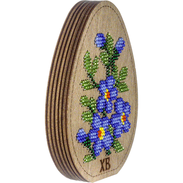 Wooden Bead Embroidery Kit &ndash; &ldquo;Box-Egg&rdquo; (Double-Sided) FLK-418