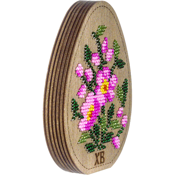 Wooden Bead Embroidery Kit &ndash; &ldquo;Box-Egg&rdquo; (Double-Sided) FLK-418