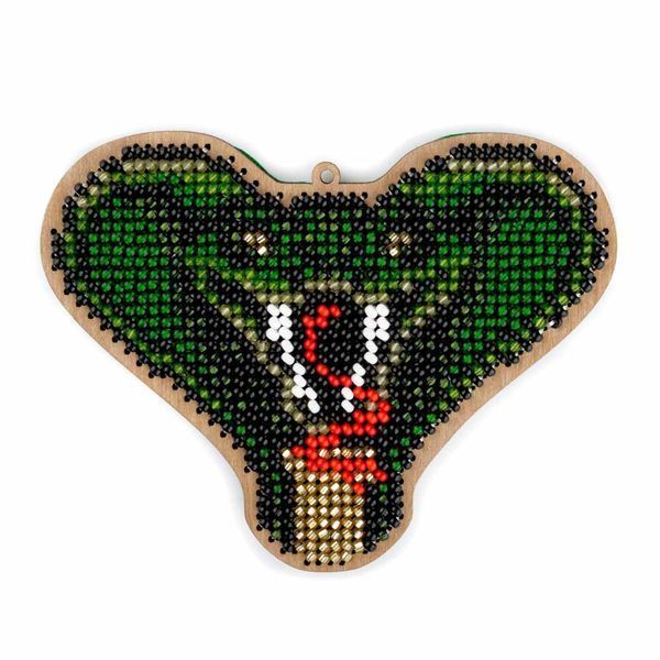 Wooden Bead Embroidery Kit &ndash; &ldquo;Christmas Ornament &ndash; Cobra&rdquo; FLK-553
