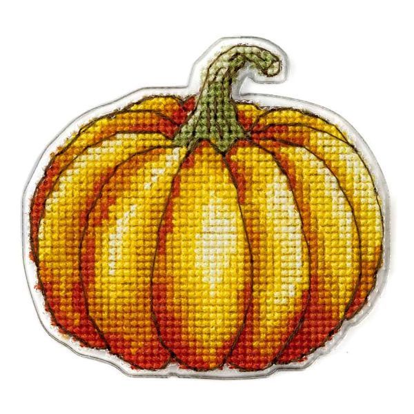 Plastic Cross-Stitch Kit &ndash; "Pumpkin" (Double-Sided) FLX-092