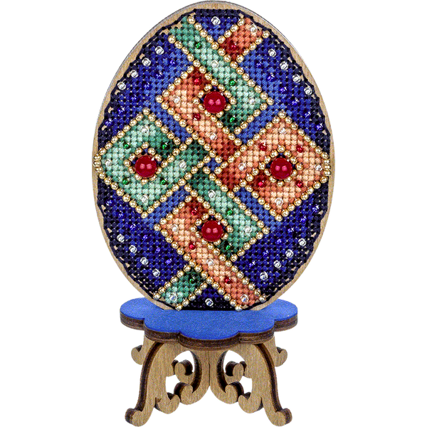 Wooden Cross-Stitch Kit &ndash; &ldquo;Easter Egg&rdquo; FLW-040