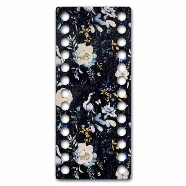 Floss Organizer &ndash; &ldquo;Night Flowers, Narrow Rectangular&rdquo; FLZ(P)-104