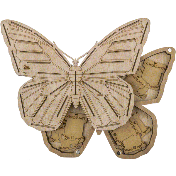 Bobbin Organizer Box &ndash; &ldquo;Light Butterfly&rdquo; + 33 bobbins FLZB(N)-047