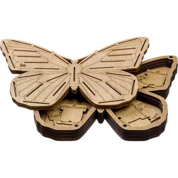 Bobbin Organizer Box &ndash; &ldquo;Light Butterfly&rdquo; + 33 bobbins FLZB(N)-047