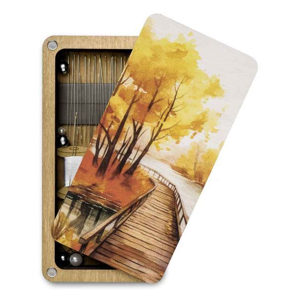 Magnetic Needle Case Large &ndash; &ldquo;Autumn Bridge&rdquo; FLZB(N)-146