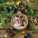 Wooden Bead Embroidery Kit &ndash; &ldquo;Christmas Ornament &ndash; Snowman&rdquo; FLK-368 FLK-368 photo 1
