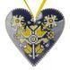 Faux Leather Cross-Stitch Kit &ndash; &ldquo;Heart Christmas Ornament&rdquo; (Double-Sided) FLHL-089 Blue FLHL-089 photo 5
