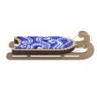 Wooden Bead Embroidery Kit &ndash; &ldquo;Sled Ornament &ndash; Blue and White Pattern&rdquo; FLK-469 FLK-469 photo 6