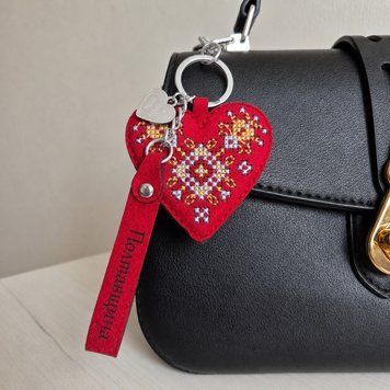 Faux Leather Cross-Stitch Kit &ndash; &ldquo;Bag Charm &ndash; Poltava Region&rdquo; FLHL-151