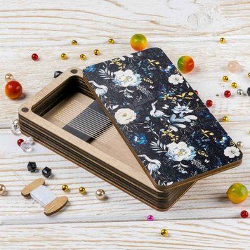 Magnetic Needle Case Large &ndash; &ldquo;Night Flowers&rdquo; FLZB(N)-147