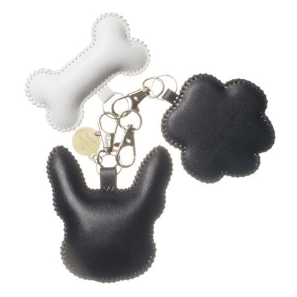 Faux Leather Bead Embroidery Kit &ndash; &ldquo;Bag Charm Black Bulldog&rdquo; FLBB-191
