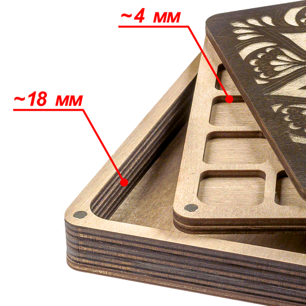 Multi-Layered Bead Organizer &ndash; &ldquo;Square With Pattern&rdquo; FLZB-088