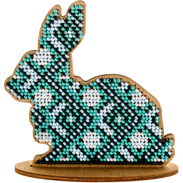 Wooden Bead Embroidery Kit &ndash; &ldquo;Bunny&rdquo; FLK-087
