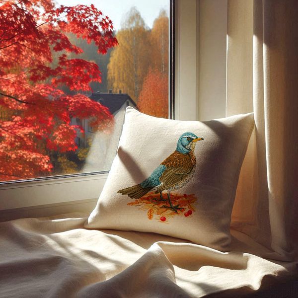 Cross-Stitch Pattern &ndash; "Fieldfare in autumn" WLP-045
