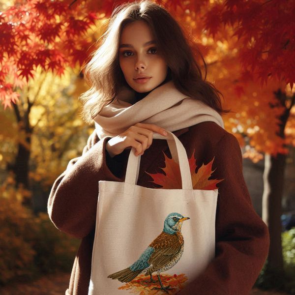 Cross-Stitch Pattern &ndash; "Fieldfare in autumn" WLP-045
