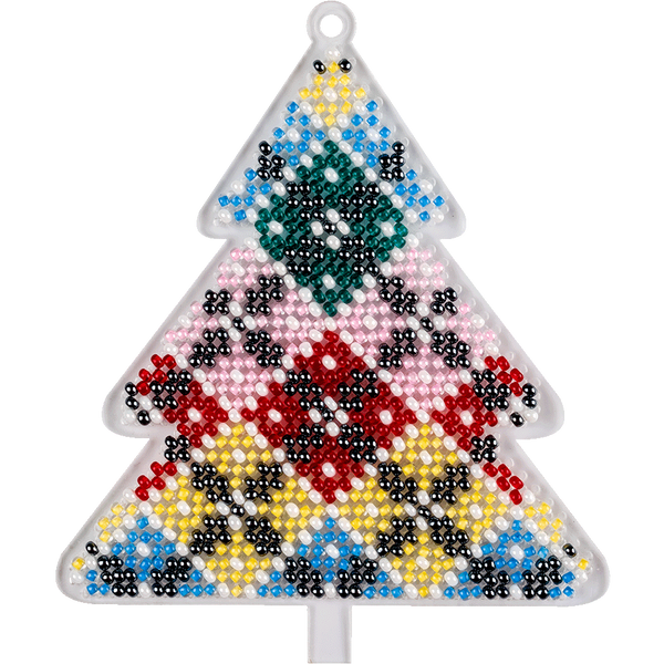 Bead Embroidery Kit (Plastic Base) &ndash; &ldquo;Christmas Ornament &ndash; Christmas Tree&rdquo; FLPL-035