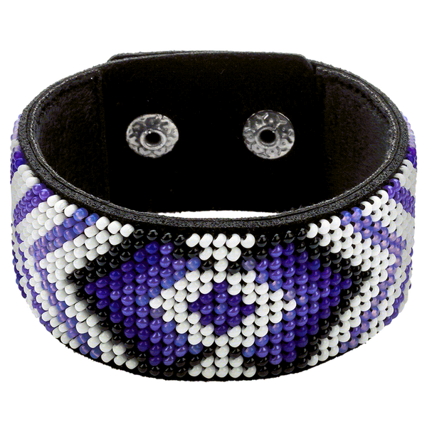 Faux Leather Bead Embroidery Kit &ndash; &ldquo;Bracelet&rdquo; (3 &times; 22 cm) FLBB-020 Black