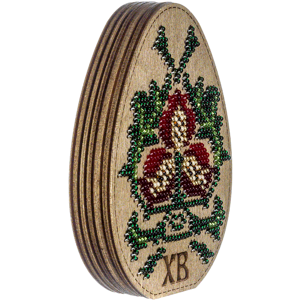 Wooden Bead Embroidery Kit &ndash; &ldquo;Box-Egg&rdquo; (Double-Sided) FLK-419