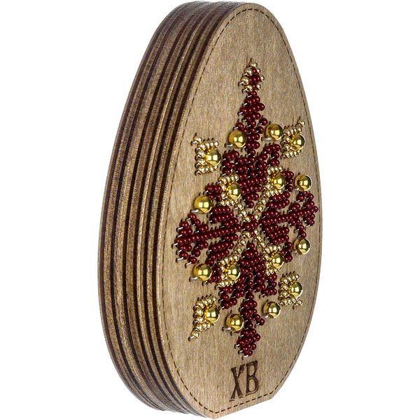 Wooden Bead Embroidery Kit &ndash; &ldquo;Box-Egg&rdquo; (Double-Sided) FLK-419