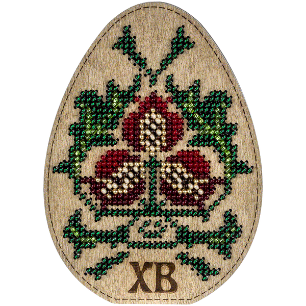 Wooden Bead Embroidery Kit &ndash; &ldquo;Box-Egg&rdquo; (Double-Sided) FLK-419