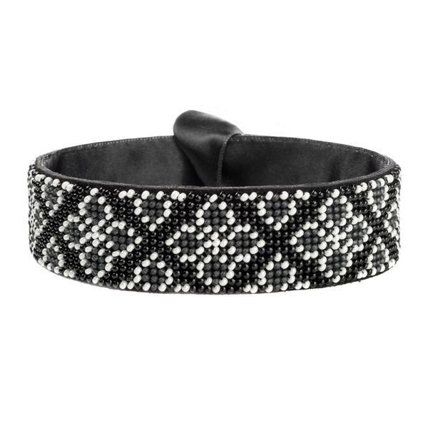 Faux Leather Bead Embroidery Kit &ndash; &ldquo;Choker&rdquo; (3 &times; 30 cm) FLBB-148 Black