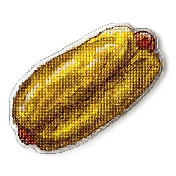 Plastic Cross-Stitch Kit &ndash; "Hot Dog" (Double-Sided) FLX-115