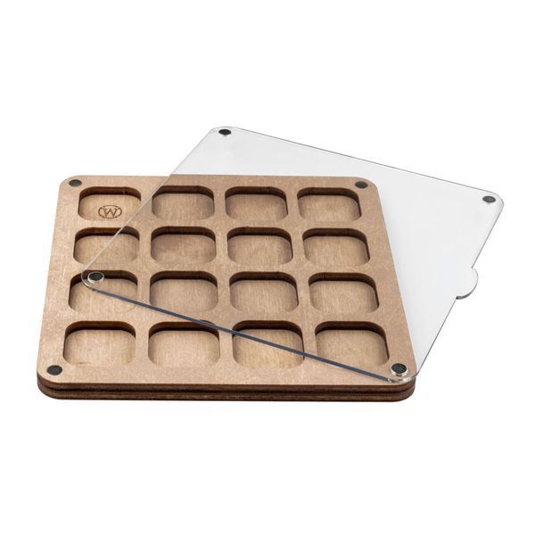 Bead Organizer Box &ndash; &ldquo;Square&rdquo;, With Clear Lid FLZB-243