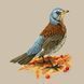 Cross-Stitch Pattern &ndash; "Fieldfare in autumn" WLP-045 WLP-045 photo 2