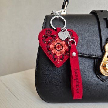 Faux Leather Cross-Stitch Kit &ndash; &ldquo;Bag Charm &ndash; Zaporizhzhia Region&rdquo; FLHL-152