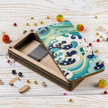 Magnetic Needle Case Large &ndash; &ldquo;Ocean Wave&rdquo; FLZB(N)-148