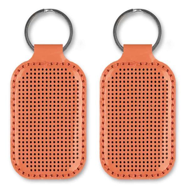 Faux Leather Embroidery Blank &ndash; &ldquo;Keychain&rdquo; FLBE(BB)-072 Orange