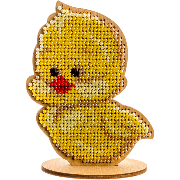 Wooden Bead Embroidery Kit &ndash; &ldquo;Chick&rdquo; FLK-188