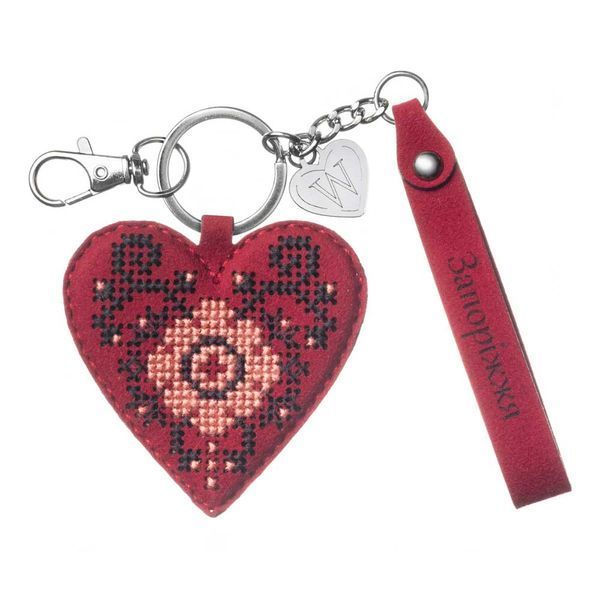 Faux Leather Cross-Stitch Kit &ndash; &ldquo;Bag Charm &ndash; Zaporizhzhia Region&rdquo; FLHL-152