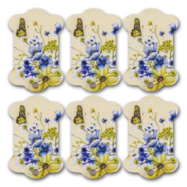 Floss Bobbins &ndash; &ldquo;Wildflowers & Butterflies&rdquo; FLC-115(S) (6 pcs)