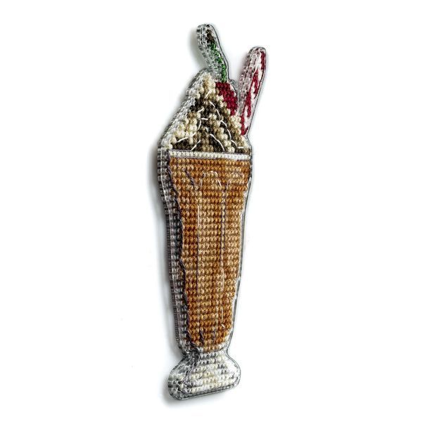 Plastic Cross-Stitch Kit &ndash; "Cherry Cocktail" (Double-Sided) FLX-094
