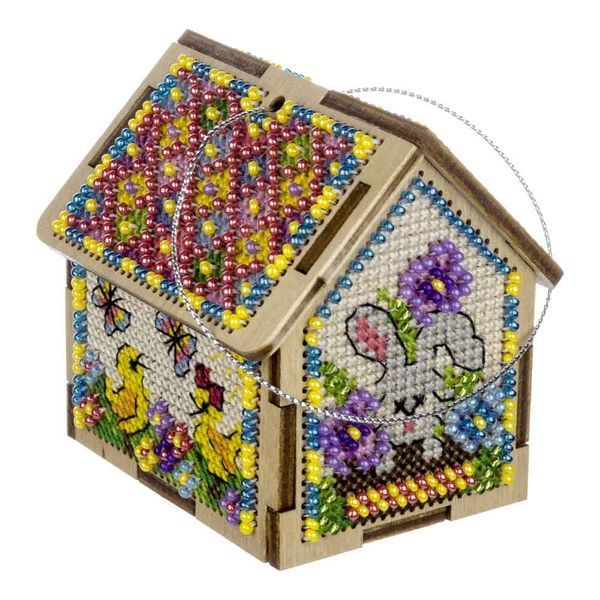 Wooden Cross-Stitch Kit &ndash; &ldquo;Summer House&rdquo; FLW-064