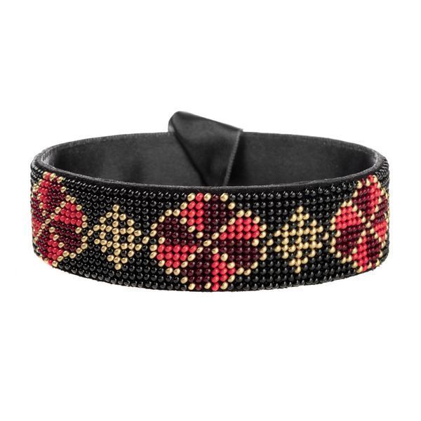 Faux Leather Bead Embroidery Kit &ndash; &ldquo;Choker&rdquo; (3 &times; 30 cm) FLBB-149 Black