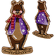 Wooden Bead Embroidery Kit &ndash; Rocking Ornament &ldquo;Sweet-Tooth Bear&rdquo; (Double-Sided) FLK-289 FLK-289 photo 3