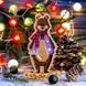Wooden Bead Embroidery Kit &ndash; Rocking Ornament &ldquo;Sweet-Tooth Bear&rdquo; (Double-Sided) FLK-289 FLK-289 photo 1