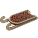 Wooden Bead Embroidery Kit &ndash; &ldquo;Sled Ornament &ndash; Dark Red Pattern&rdquo; FLK-470 FLK-470 photo 2