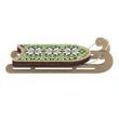 Wooden Bead Embroidery Kit &ndash; &ldquo;Sled Ornament &ndash; White and Green Pattern&rdquo; FLK-471 FLK-471 photo 6