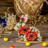 Wooden Bead Embroidery Kit &ndash; &ldquo;Bunny&rdquo; FLK-089