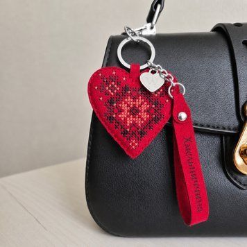 Faux Leather Cross-Stitch Kit &ndash; &ldquo;Bag Charm &ndash; Khmelnytskyi Region&rdquo; FLHL-153