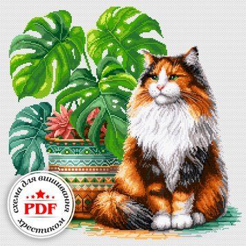 Cross-Stitch Pattern &ndash; "Paws&nbsp;&&nbsp;Leaves" WLP-054