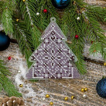 Bead Embroidery Kit (Plastic Base) &ndash; &ldquo;Christmas Ornament &ndash; Christmas Tree&rdquo; FLPL-037