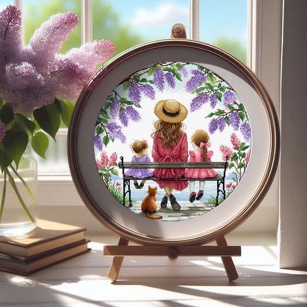 Cross-Stitch Pattern &ndash; "Family Time" WLP-018