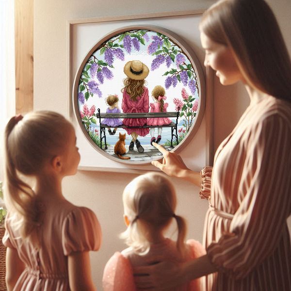 Cross-Stitch Pattern &ndash; "Family Time" WLP-018