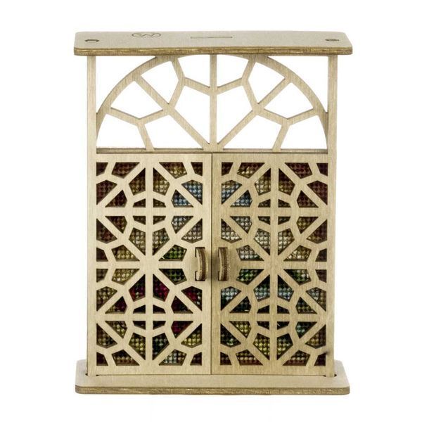 Wooden Cross-Stitch Kit &ndash; &ldquo;Quiet Beyond the Curtains&rdquo; FLW-079