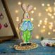 Wooden Bead Embroidery Kit &ndash; Rocking Ornament &ldquo;Springtime Bunny&rdquo; (Double-Sided) FLK-290 FLK-290 photo 7